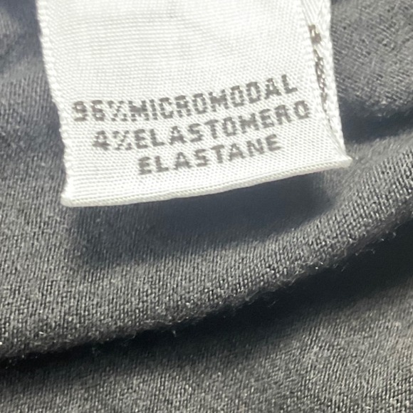 ROSSOPURO Long Sleeve Scoop Neck Micromodal Top Womens Small Black Made in Italy - Picture 8 of 10